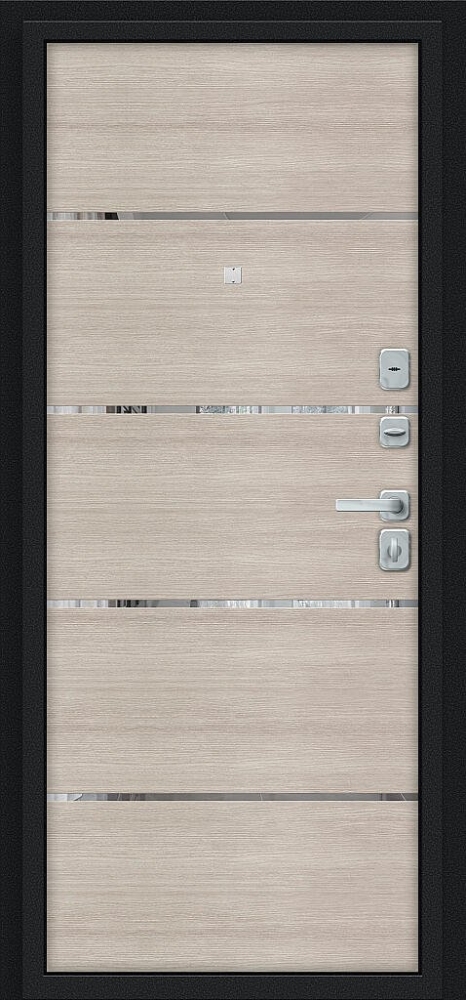 Товар Дверь Лайн/BChrome Букле черное/Cappuccino Melinga BR6201