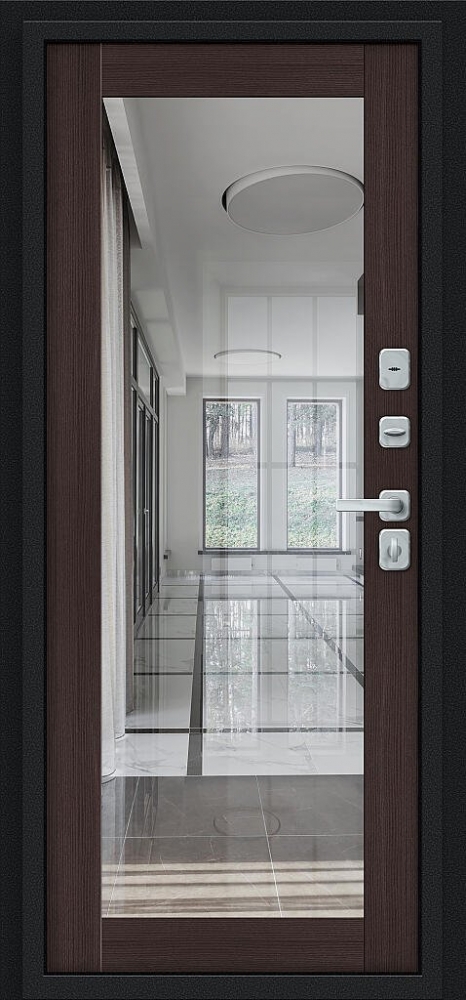 Товар Дверь Thermo Флэш МФ/BChrome Букле черное/Wenge Melinga BR6216