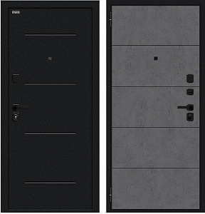 Товар Дверь Браво Граффити-1 Инсайд/SBlack Букле черное/Slate Art DIS007409